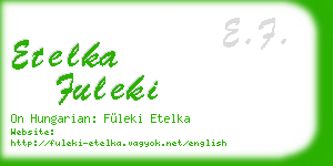 etelka fuleki business card