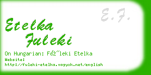 etelka fuleki business card